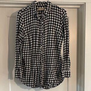 Ruff Hewn Black and White Checkered Button Down Shirt